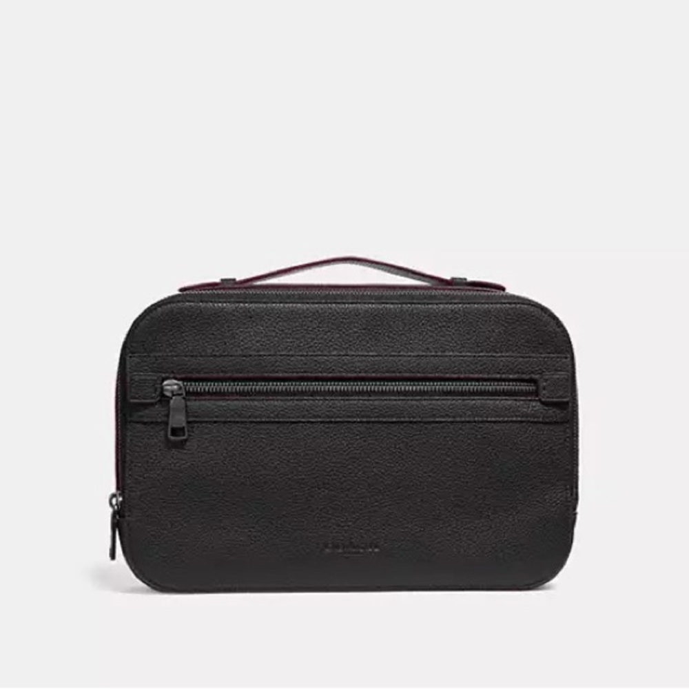 NWT Coach Academy Travel Black Case. F28500